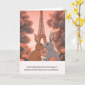 rabbit message happy birthday カード (黄色い花)