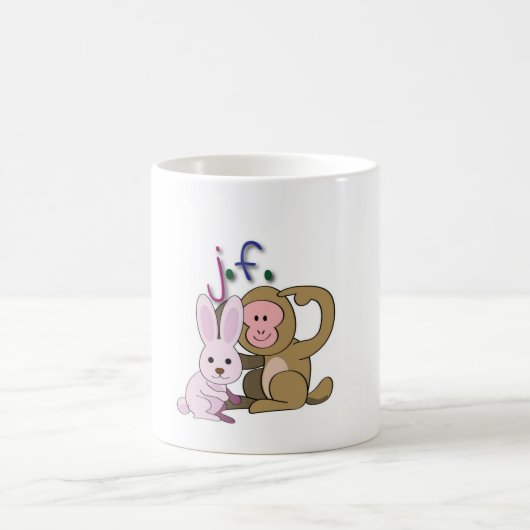 Rabbit & Monkey 「兎と猿」 コーヒーマグカップ (中央)