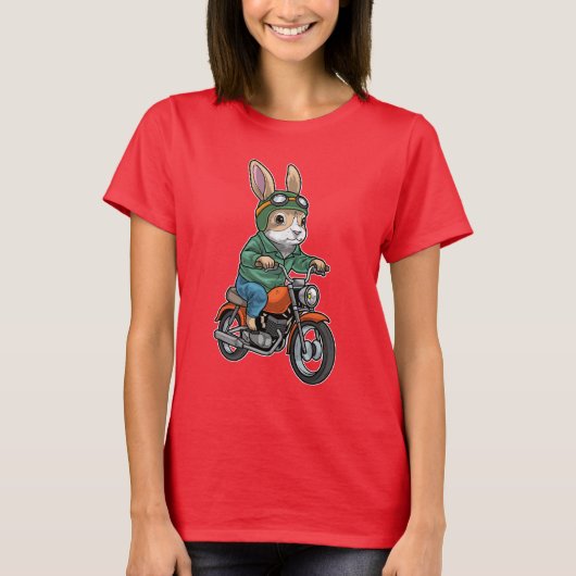 Rabbit Motorcycle Tシャツ (正面)