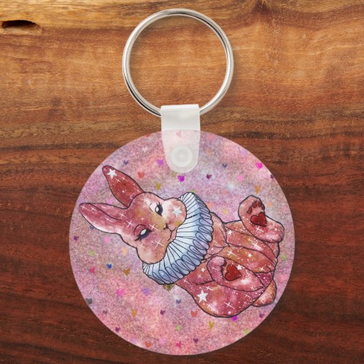 Rabbit named Ladybug キーホルダー (正面)