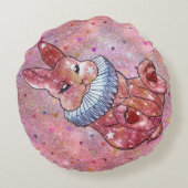 Rabbit named Ladybug ラウンドクッション (裏面)