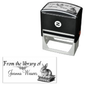 Rabbit on Books パーソナライズされた Self-Inking Stamp セルフインキングスタンプ (インサイチュ)