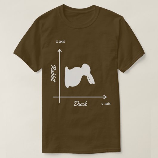 Rabbit or Duck Optical Illusion Math Philosophy Ge Tシャツ (デザイン正面)