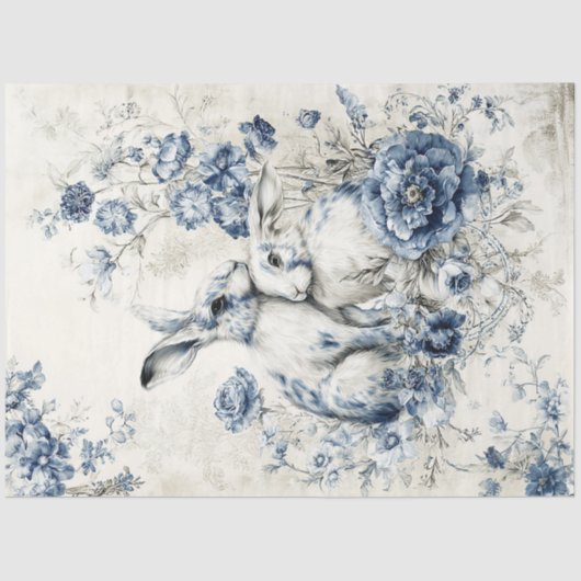 Rabbit Pair Three Tissue Paper 薄葉紙 (正面)