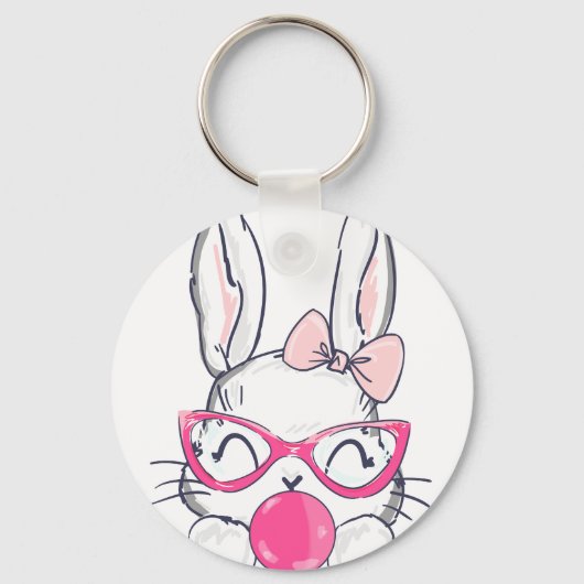 rabbit paloon, retro, vintage キーホルダー (正面)