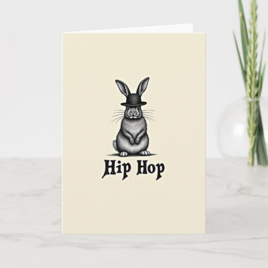 Rabbit Pattern Hip Hop Card カード (正面)