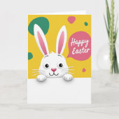 Rabbit Peek Easter Shapes Card カード (正面)
