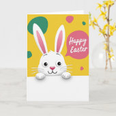 Rabbit Peek Easter Shapes Card カード (黄色い花)