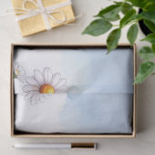 Rabbit pink ears white daisies Happy Easter 薄葉紙 (ギフト)