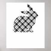 rabbit plaid pattern, retro, vintage ポスター (正面)