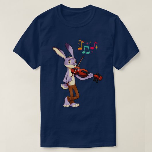 Rabbit plays the violin professionally tシャツ (デザイン正面)