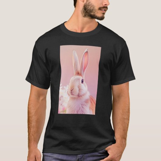 Rabbit Portrait 86 Animal Easter Wildlife Illustra Tシャツ (正面)