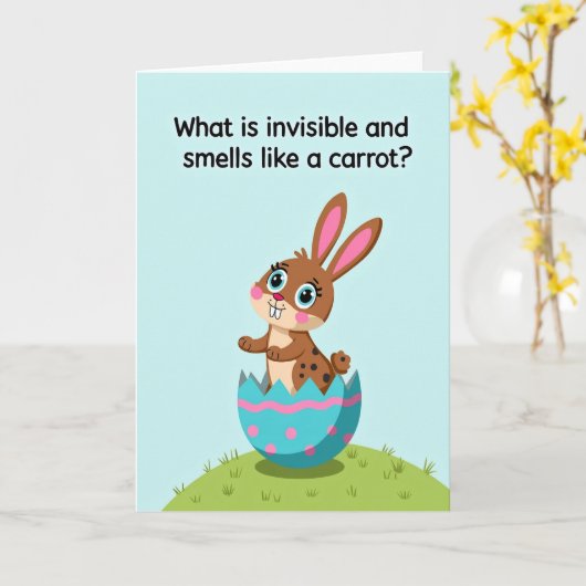 Rabbit Riddle Fun Day Card カード (黄色い花)