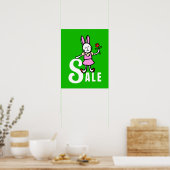 Rabbit Sale Sign, Boutique Poster, Retail Signage ポスター (キッチン)