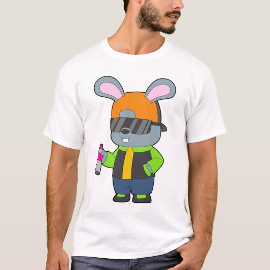 Rabbit Sprayer Spray can Tシャツ (正面)