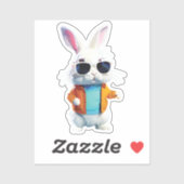 Rabbit Sticker with Jacket and Sunglasses シール (シート)