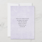 Rabbit Surrounded by Pastel Flowers Cute サンキューカード (裏面)