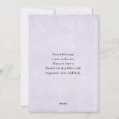 Rabbit Surrounded by Pastel Flowers Cute Easter シーズンカード (裏面)