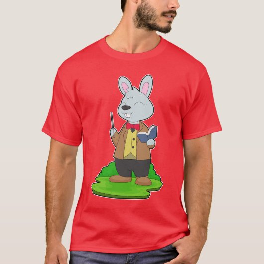 Rabbit Teacher Book School Tシャツ (正面)