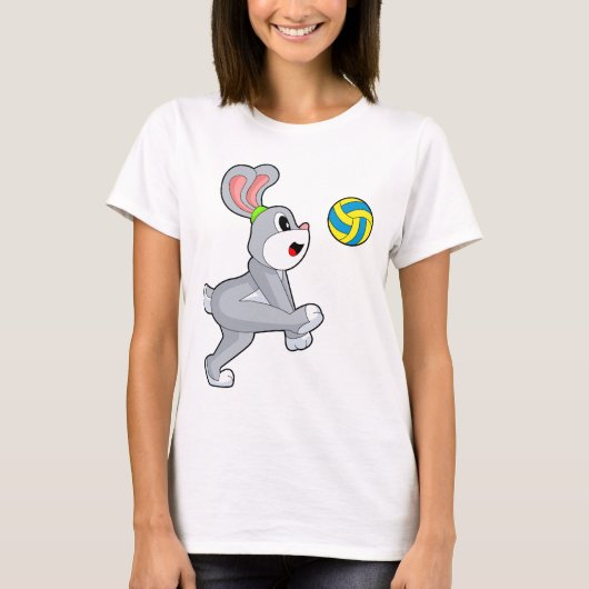 Rabbit Volleyball player Volleyball Sports Tシャツ (正面)