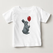 Rabbit with Balloon ベビーTシャツ (正面)