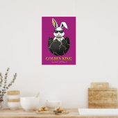 Rabbit with cool glasses, Gold, cracked, royal ポスター (キッチン)