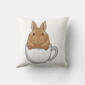 Rabbit with Cup of Coffee クッション (裏面)