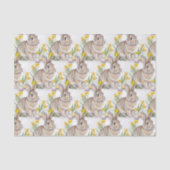 Rabbit with Daffodils All-Over Print 薄葉紙 (正面)