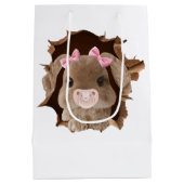 Rabbit with pracible ミディアムペーパーバッグ (裏面)