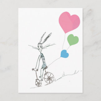 rabbit-with-Valentine-balloons-rides-a-bike.jpg シーズンポストカード