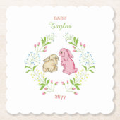Rabbit Wreath Coaster ペーパーコースター (正面)