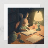 Rabbit's 書 at Desk - (正面/裏面)