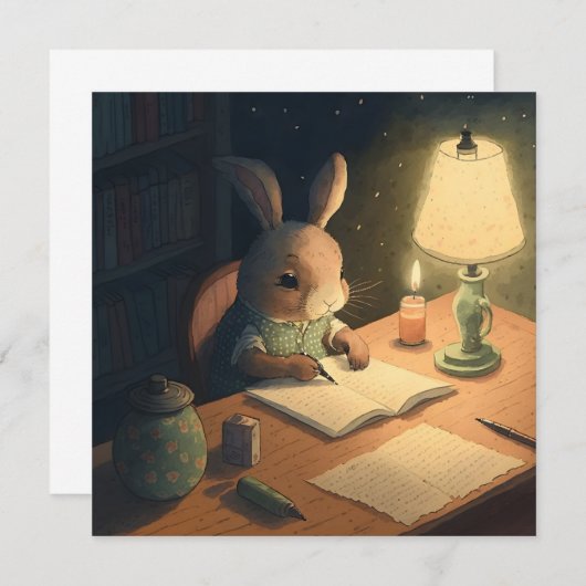 Rabbit's 書 at Desk - (正面/裏面)