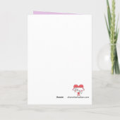 Rabbits Reading About Rabbit Care: Lavender Blank カード (裏面)