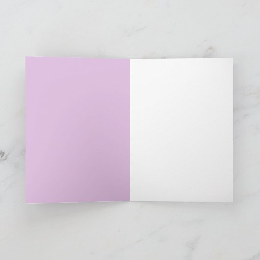 Rabbits Reading About Rabbit Care: Lavender Blank カード (内部)