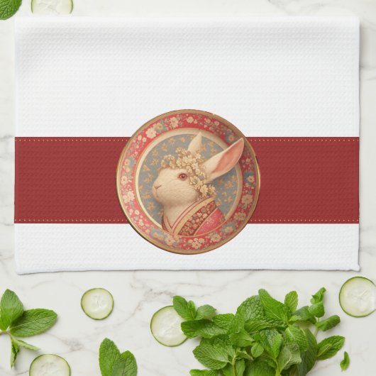 Rabbit's Royal Dress キッチンタオル (折り畳み)