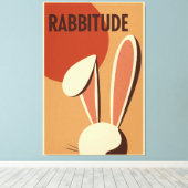 Rabbitude Poster キャンバスプリント (インサイチュ (ウッドフロア))