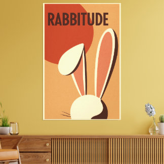 Rabbitude Poster キャンバスプリント