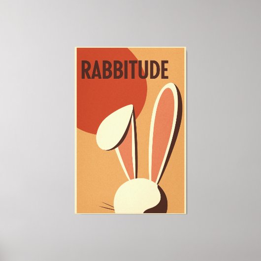 Rabbitude Poster キャンバスプリント (正面)