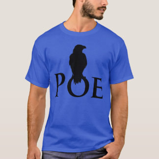 Rabe auf dem Schriftzug POE Tシャツ