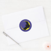 Rabe Mond Halbmond raven moon crescent ラウンドシール (封筒)