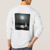 Rabindranath静かの詩とステップTシャツ Tシャツ (裏面)