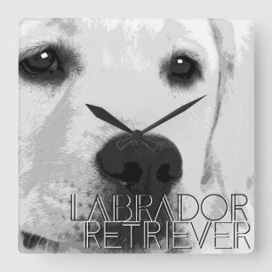 Rabrador Retriever スクエア壁時計