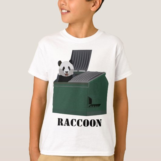 RACCOONとプリントされたTrash Panda Tシャツ (正面)