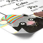 Raccoonクッキーベイクセールのホリデーメパーソナライズされたニュー ポスター (角)