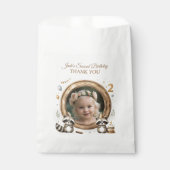 Raccoonフォトフレーム子供への誕生日パーティー フェイバーバッグ (正面)