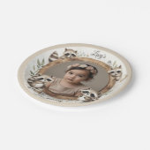 Raccoonフォトフレーム子供への誕生日パーティー ペーパープレート (アングル)