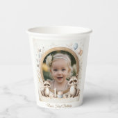 Raccoonフォトフレーム子供への誕生日パーティー 紙コップ (裏面)