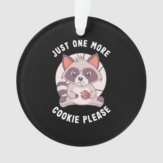 Raccoon恋人もう1つのクッキーをお願い オーナメント (正面)