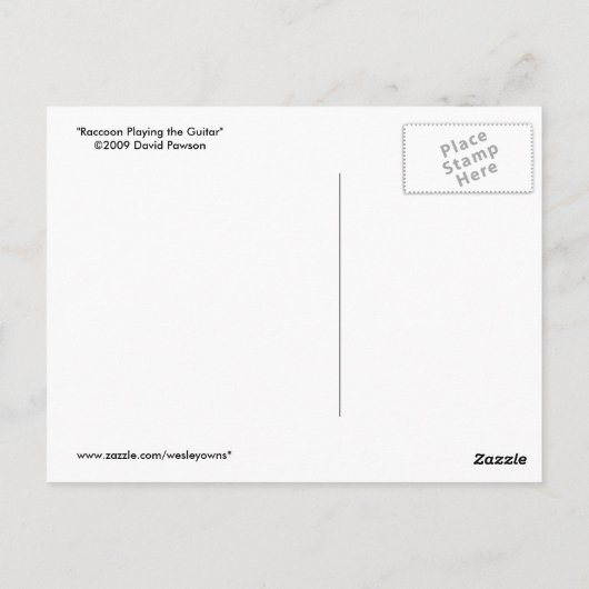 Raccoon遊's the Guitar ポストカード (裏面)